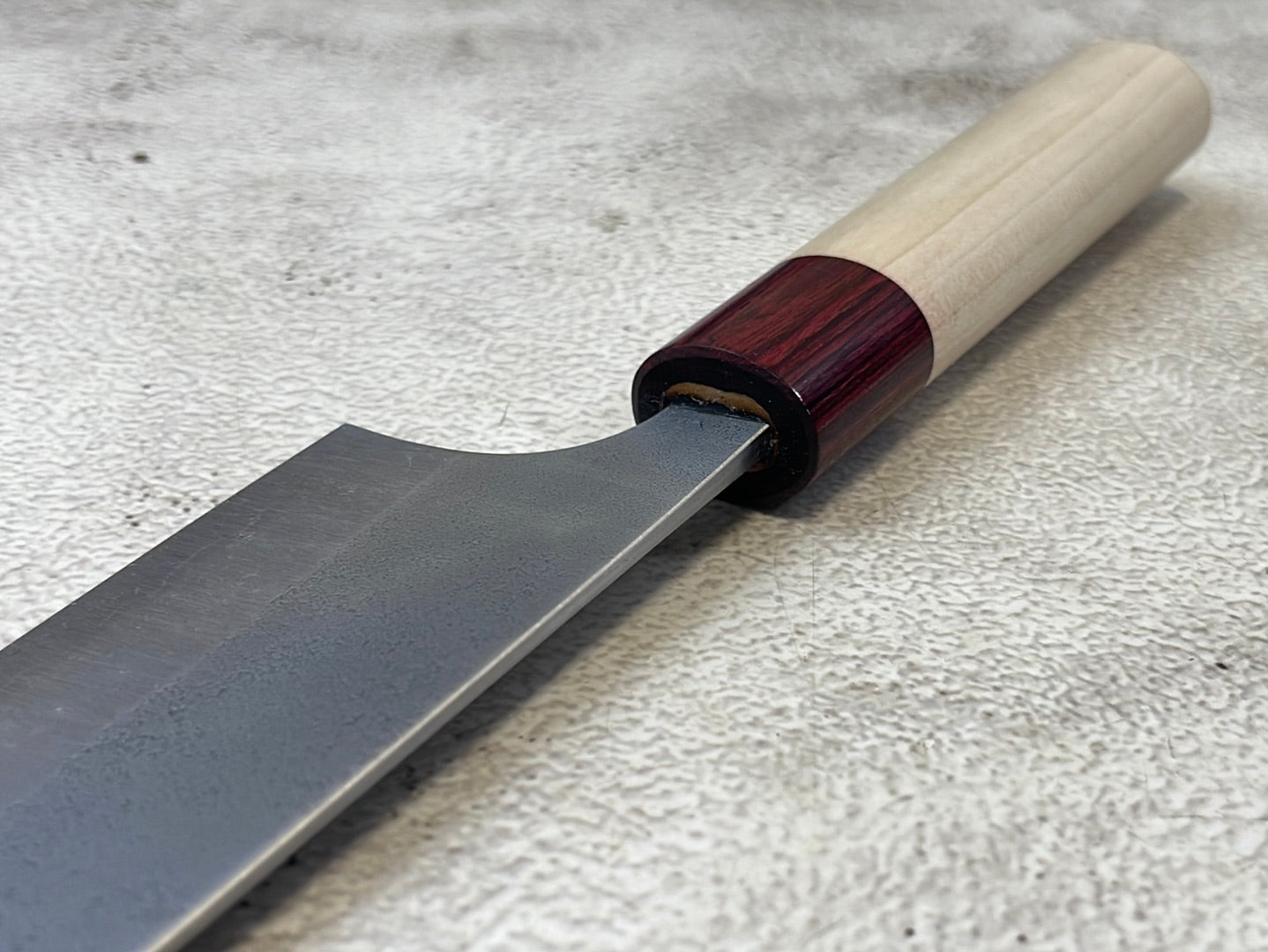 MASAKAGE YUKI Gyuto 210mm Oval Magnolia wood with Red Pakka wood