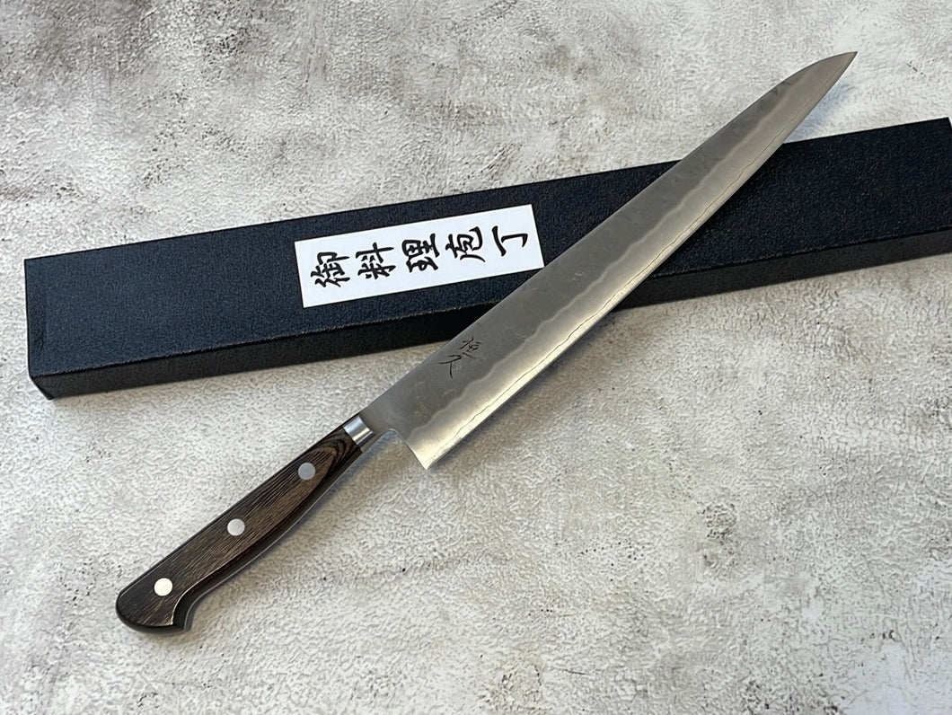 Tsunehisa G3 Nashiji Brown Sujihiji 270mm - Made in Japan 🇯🇵 With Bolster