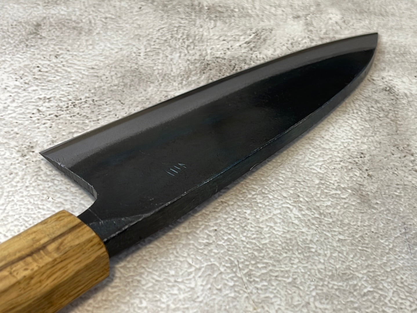 Tsukasa Shiro Kuro 180mm Deba - Shirogami Steel - Oak Octagnon Handle