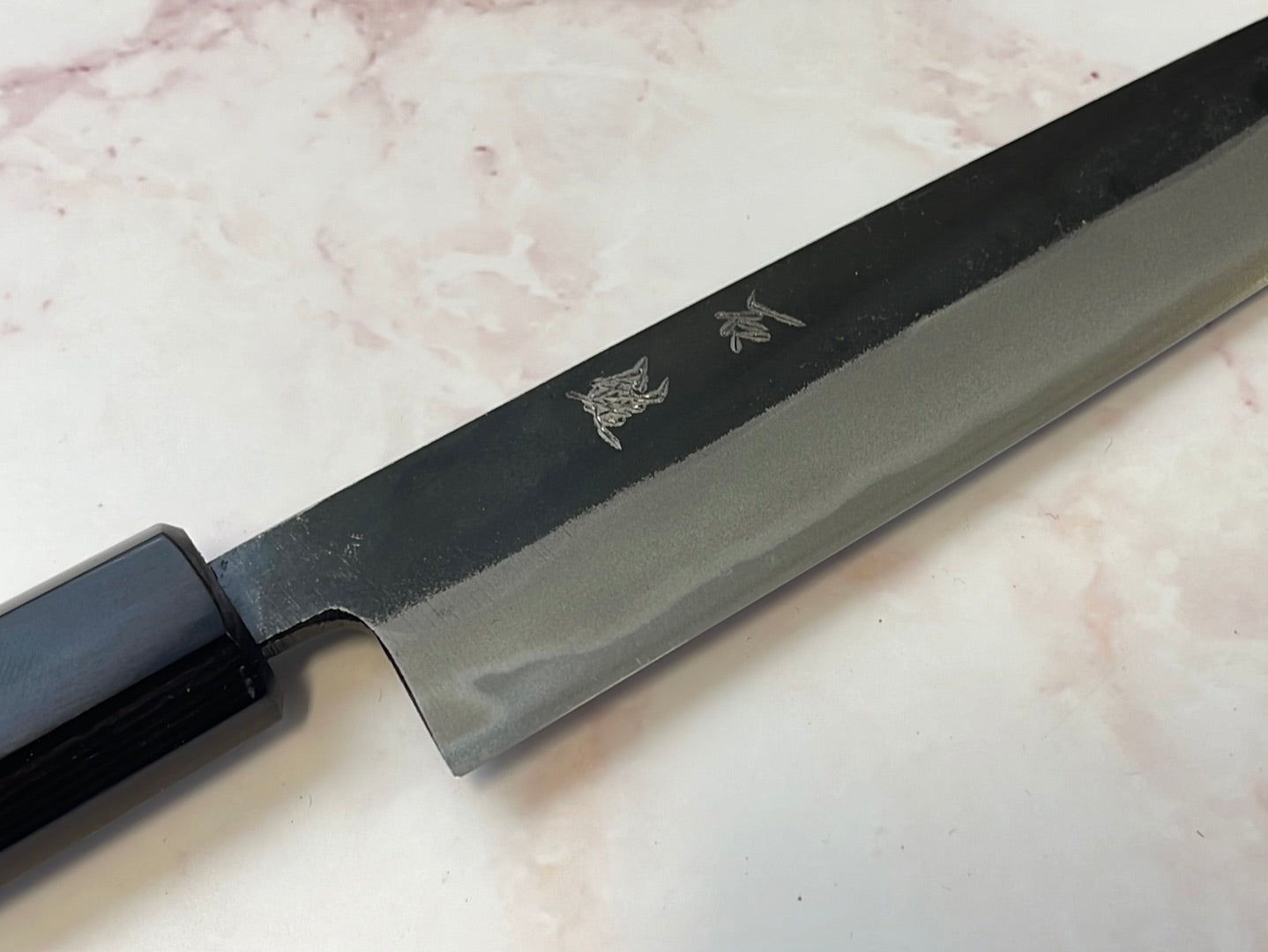 Yoshimune Yanagiba Kurouchi 210 mm (8.3 in) Aogami (Blue) #2 Double-Bevel