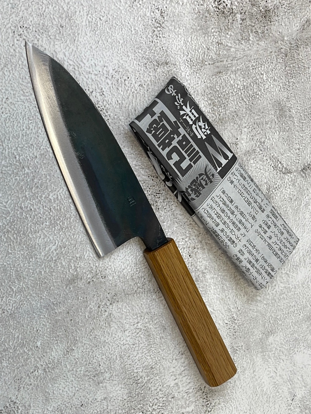 Tsukasa Shiro Kuro 150mm Deba - Shirogami Steel - Oak Octagnon Handle