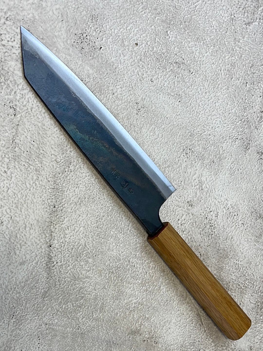 Tsukasa Shiro Kuro 180mm Bunka- Shirogami Steel - Oak Octagnon Handle