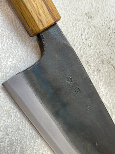 Tsukasa Shiro Kuro 180mm Deba - Shirogami Steel - Oak Octagnon Handle