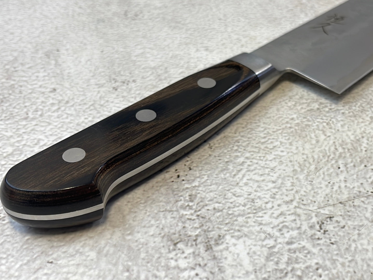 Tsunehisa G3 Nashiji Brown Kiritsuke 210mm - Made in Japan 🇯🇵 With bolster