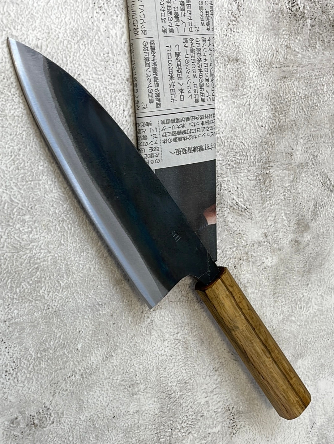 Tsukasa Shiro Kuro 180mm Deba - Shirogami Steel - Oak Octagnon Handle