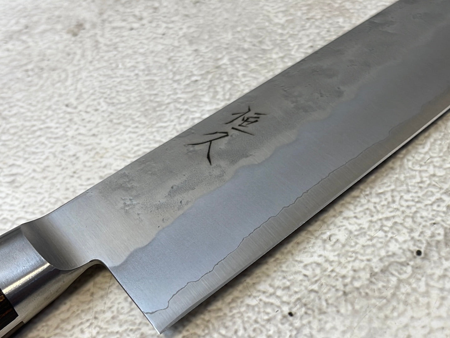 Tsunehisa G3 Nashiji Brown Kiritsuke 210mm - Made in Japan 🇯🇵 With bolster