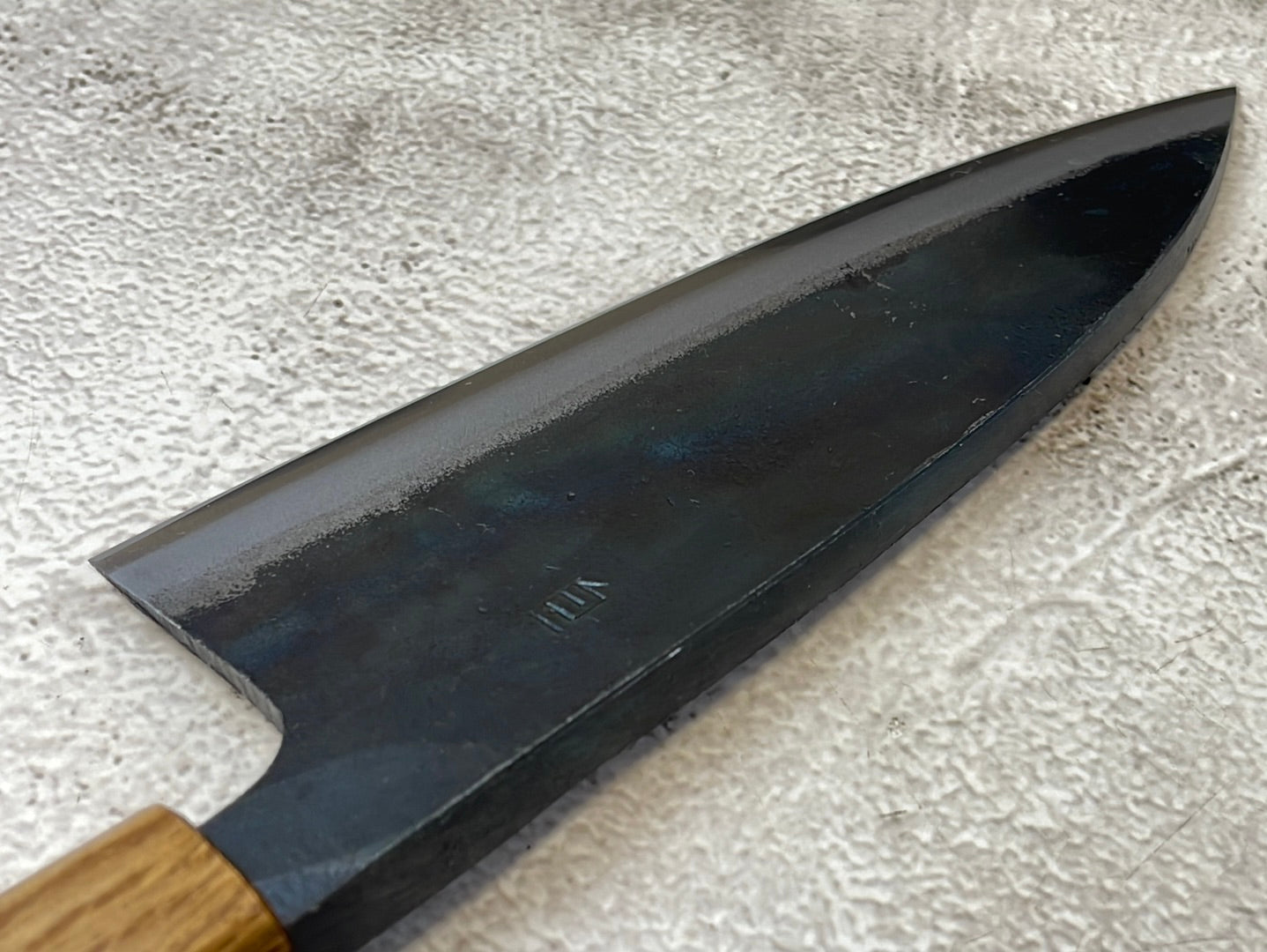 Tsukasa Shiro Kuro 165mm Deba - Shirogami Steel - Oak Octagnon Handle