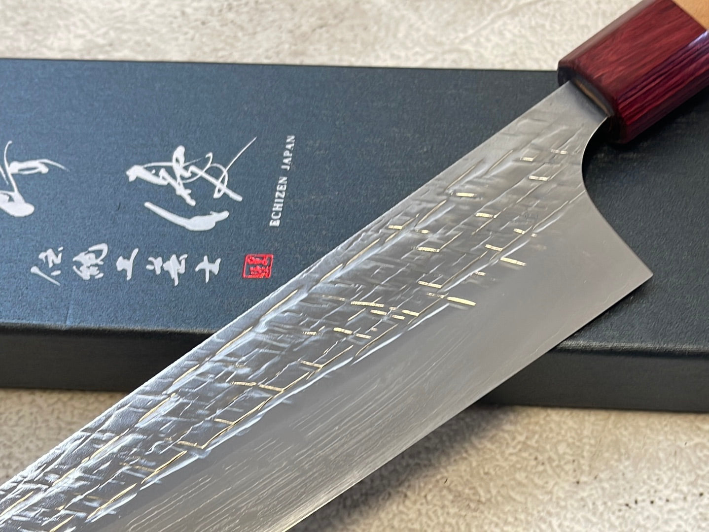 Yu Kurosaki Raijin Gyuto 210mm with Red Cherry Octagonal Handle