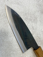 Load image into Gallery viewer, Tsukasa Shiro Kuro 135mm Deba - Shirogami Steel - Oak Octagnon Handle