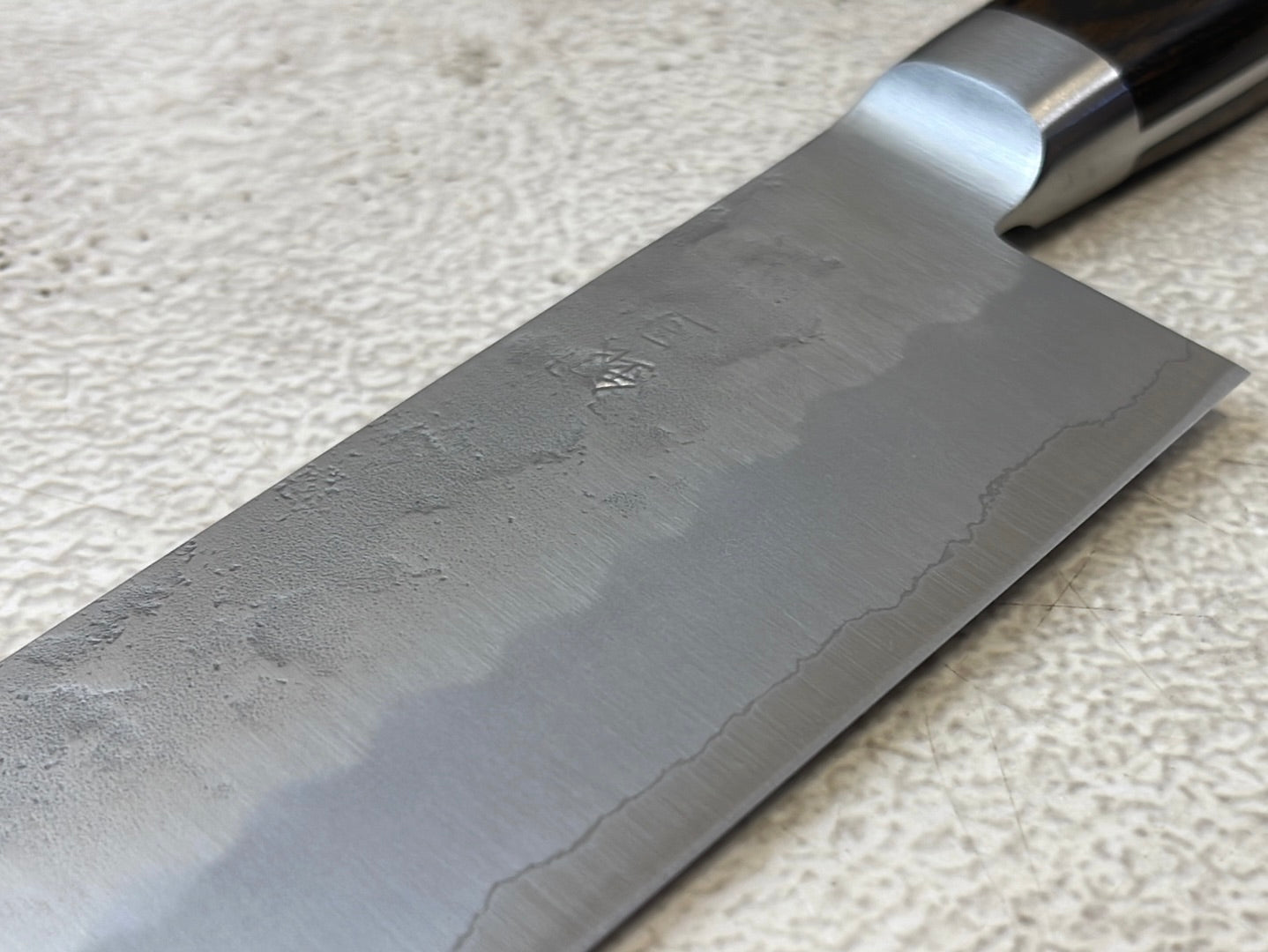 Tsunehisa G3 Nashiji Brown Kiritsuke 210mm - Made in Japan 🇯🇵 With bolster