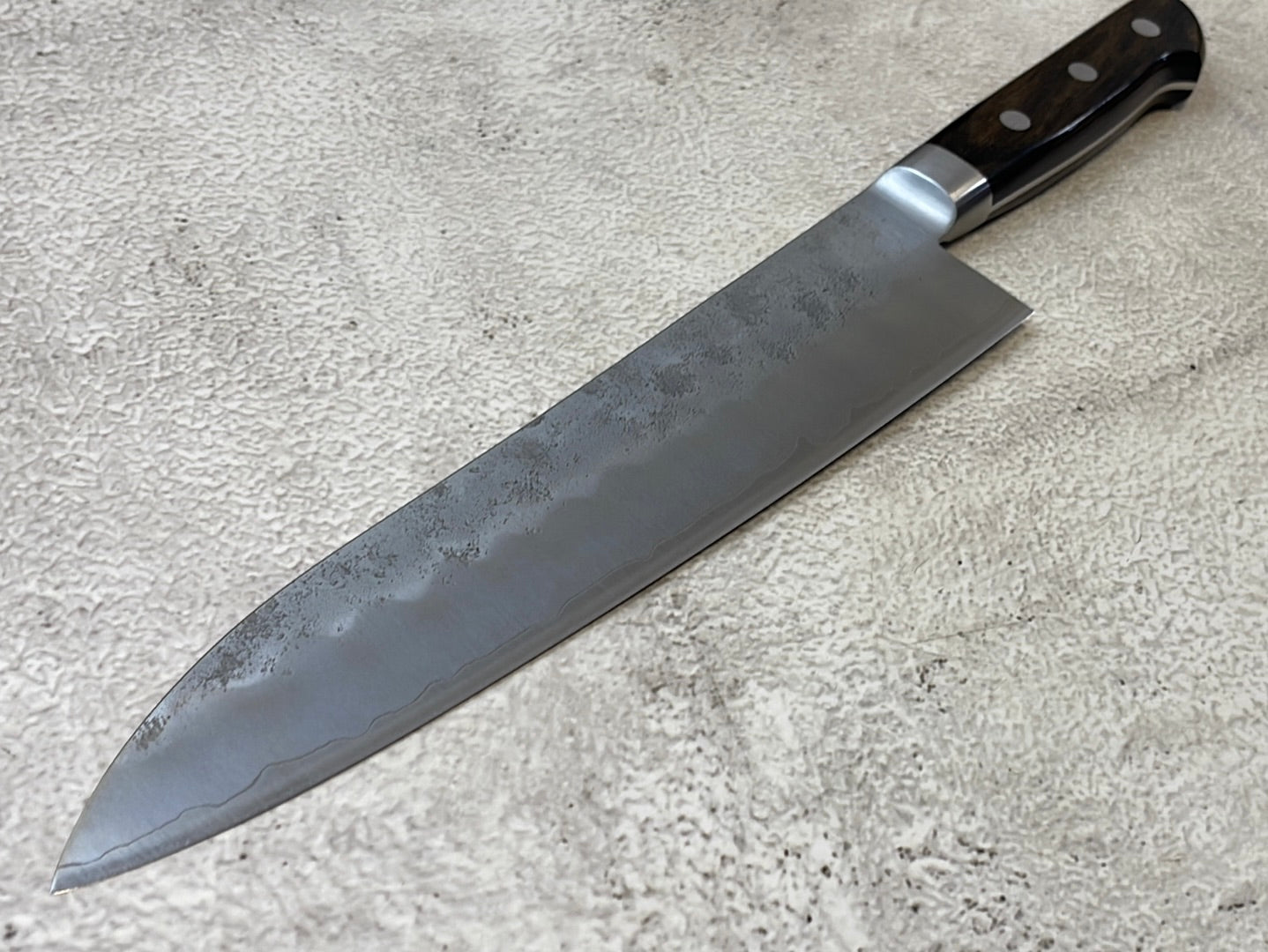 Tsunehisa G3 Nashiji Brown Gyuto 210mm - Made in Japan 🇯🇵 With Bolster