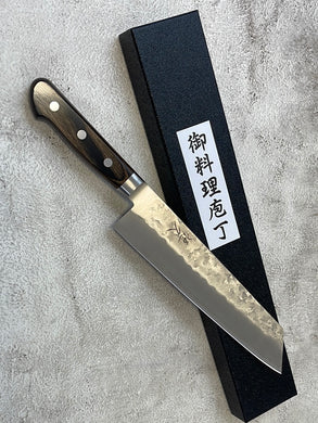 Tsunehisa G3 Nashiji Brown Kiritsuke 210mm - Made in Japan 🇯🇵 With bolster