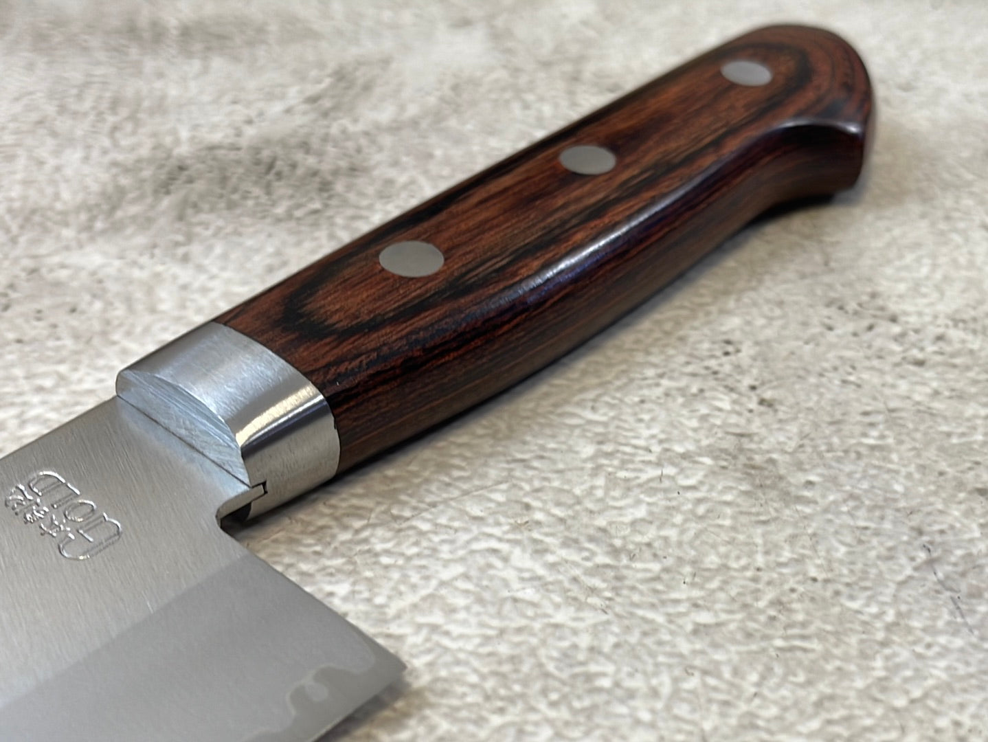 Tsunehisa VG1 Santoku Knife 165mm  Brown Pakkawood Handle - Made in Japan 🇯🇵