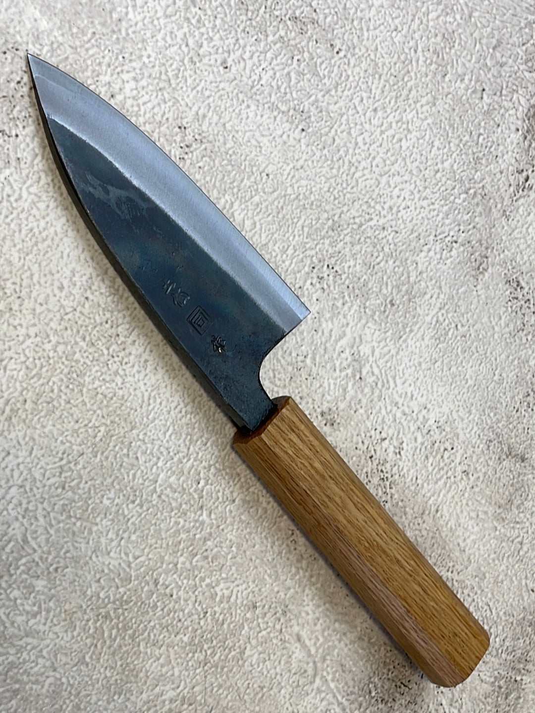 Tsukasa Shiro Kuro 105mm Deba - Shirogami Steel - Oak Octagnon Handle
