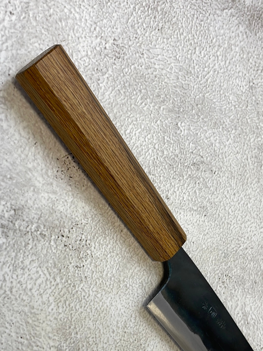 Tsukasa Shiro Kuro 165mm Bunka- Shirogami Steel - Oak Octagnon Handle