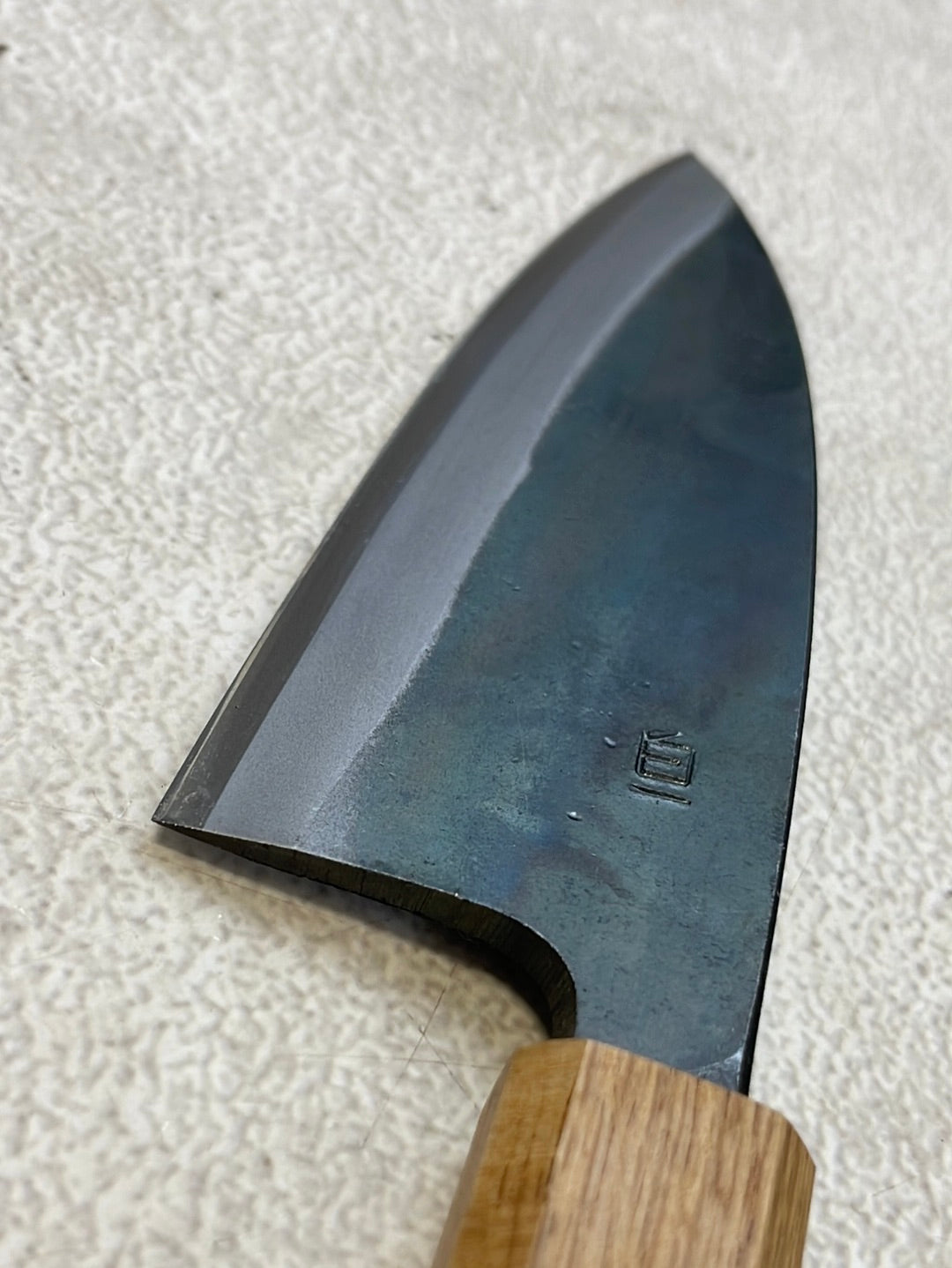 Tsukasa Shiro Kuro 120mm Deba - Shirogami Steel - Oak Octagnon Handle