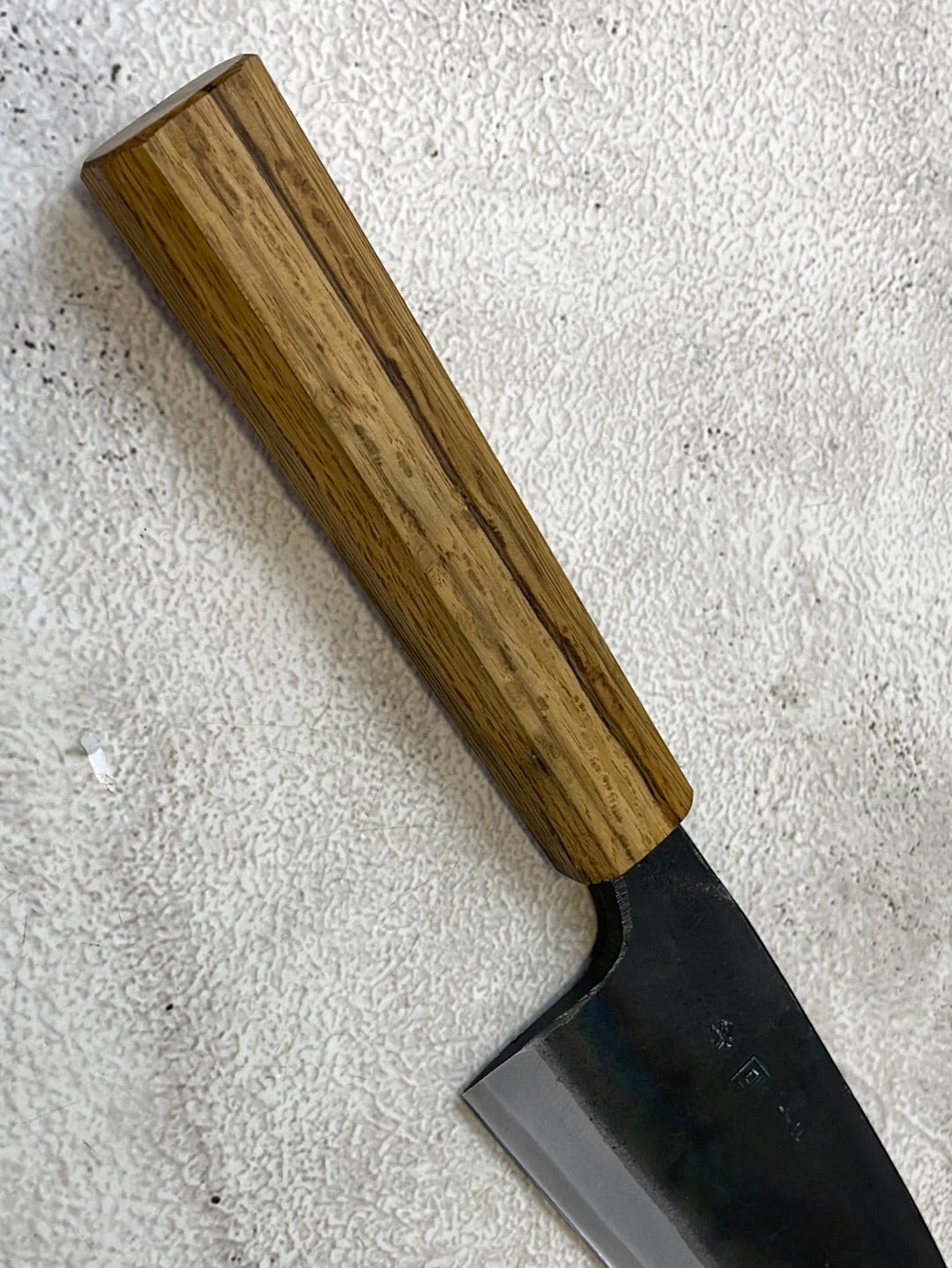 Tsukasa Shiro Kuro 180mm Deba - Shirogami Steel - Oak Octagnon Handle