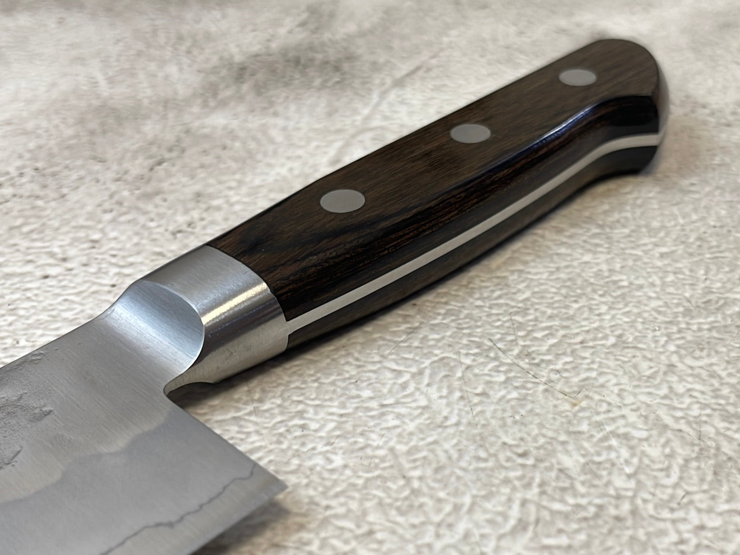 Tsunehisa G3 Nashiji Brown Kiritsuke 210mm - Made in Japan 🇯🇵 With bolster