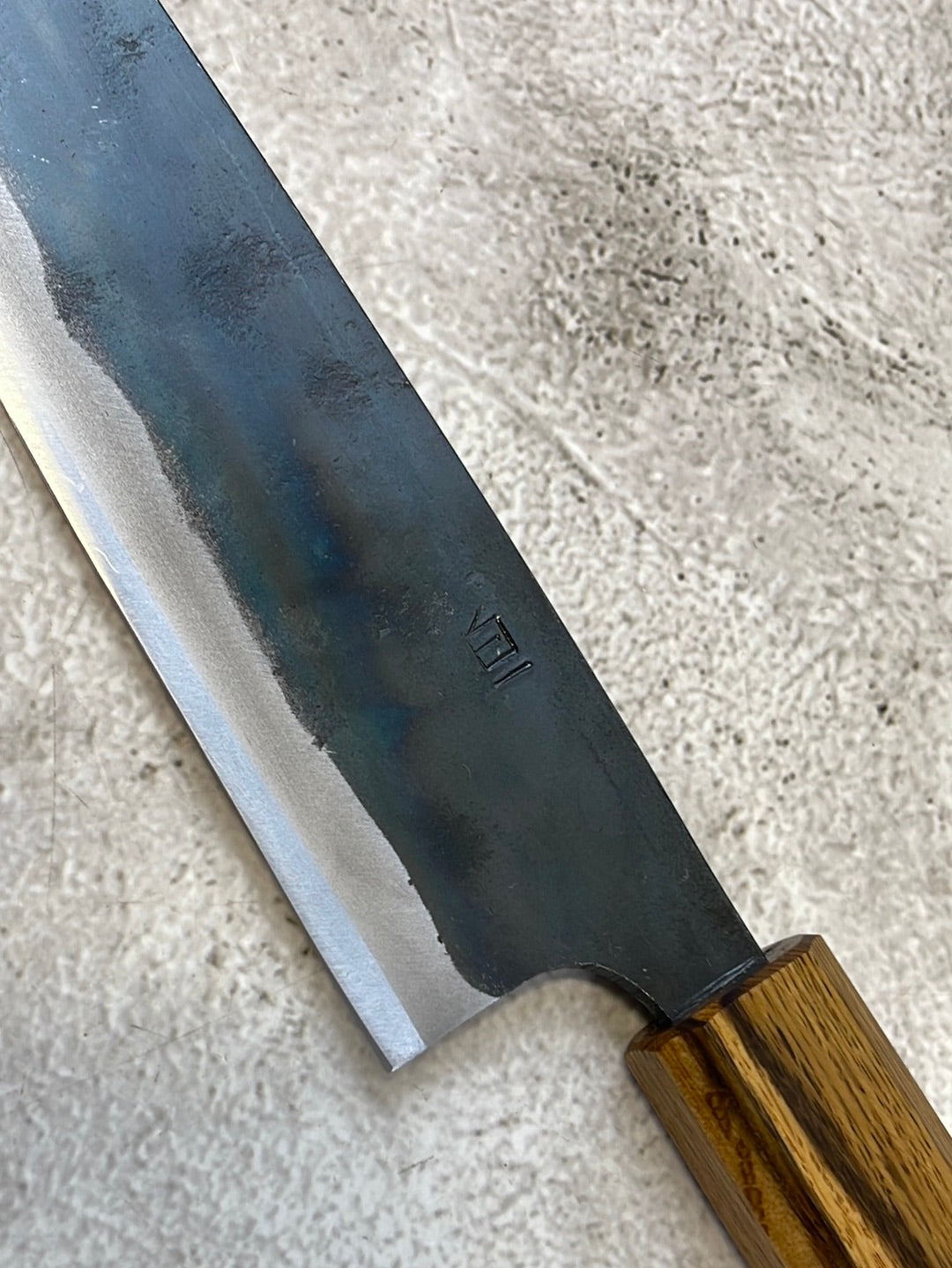 Tsukasa Shiro Kuro 165mm Bunka- Shirogami Steel - Oak Octagnon Handle