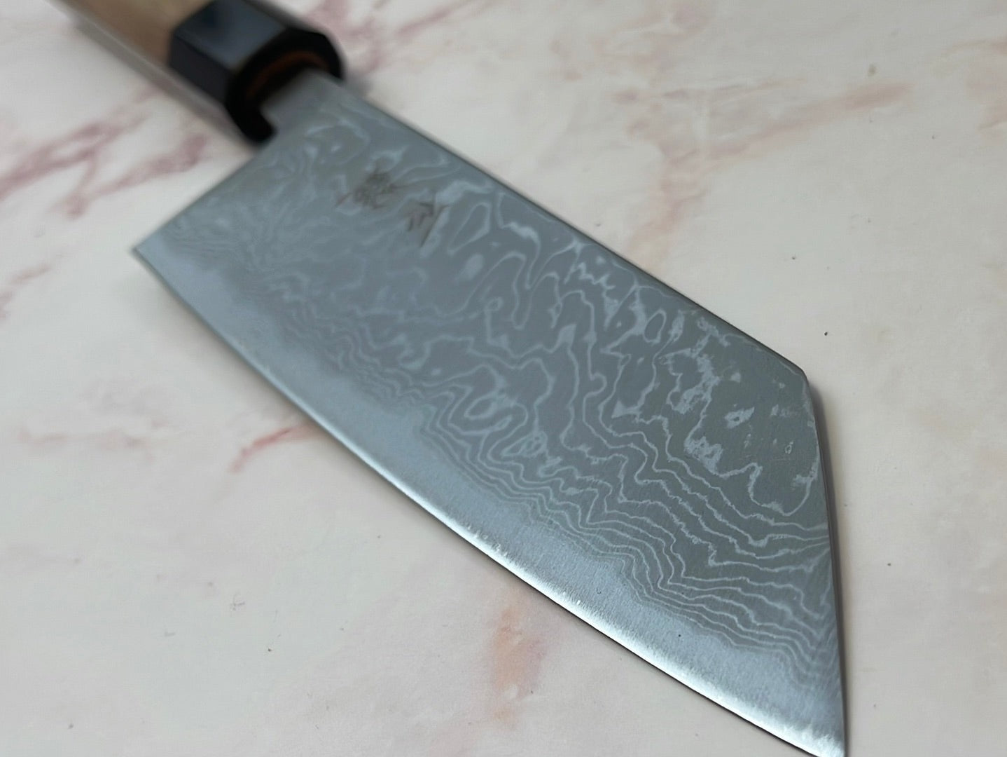 Yoshimune Bunka 165mm Aogami (Blue) #2 Damascus (33 layers) Double-Bevel