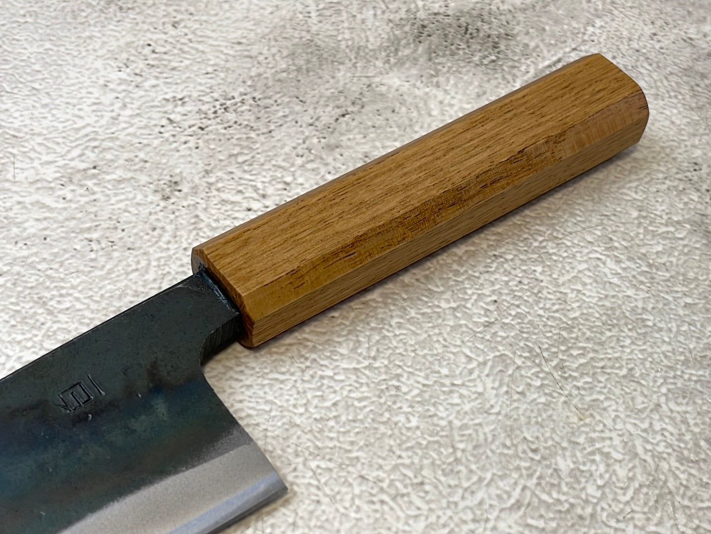 Tsukasa Shiro Kuro 120mm Deba - Shirogami Steel - Oak Octagnon Handle