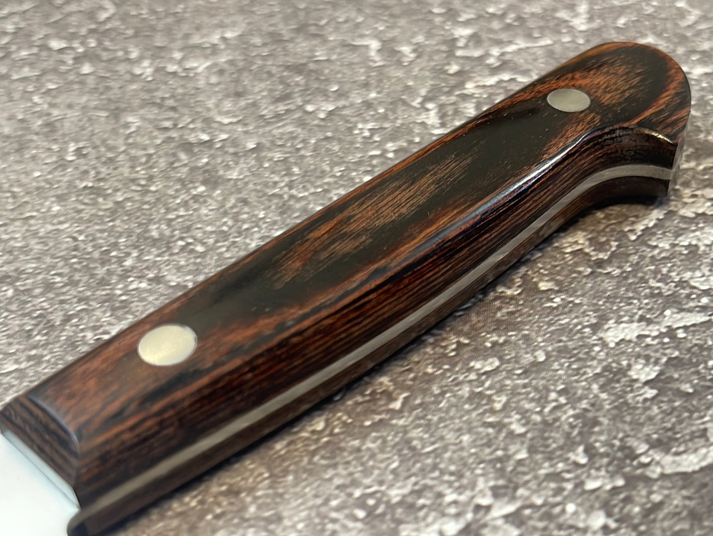 Iseya Molybdenum Petty-Utility Japanese Knife 120mm Red Pakka Wood Handle