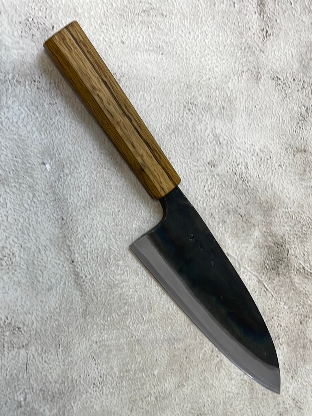 Tsukasa Shiro Kuro 180mm Deba - Shirogami Steel - Oak Octagnon Handle