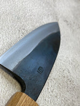 Load image into Gallery viewer, Tsukasa Shiro Kuro 105mm Deba - Shirogami Steel - Oak Octagnon Handle