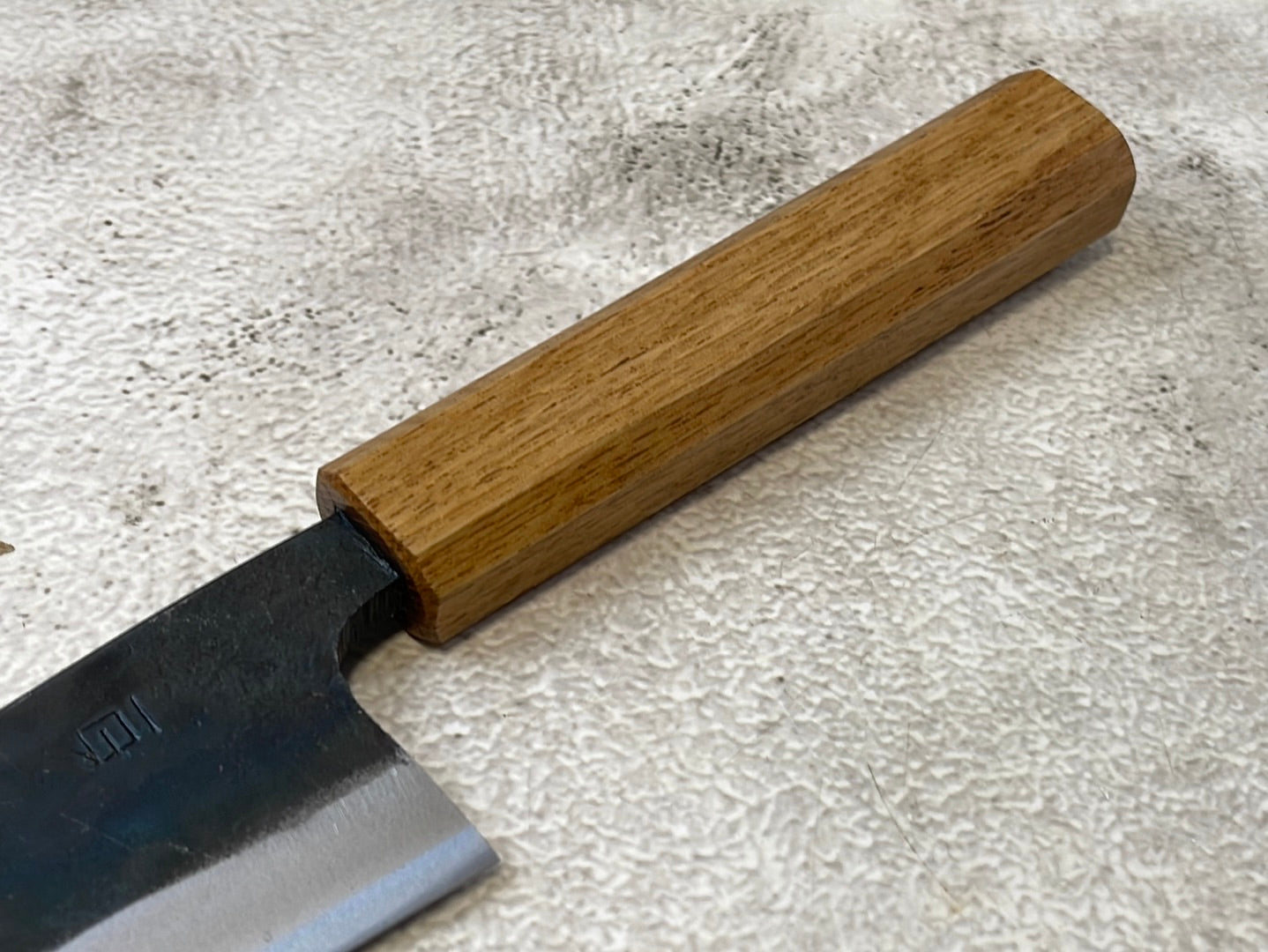 Tsukasa Shiro Kuro 105mm Deba - Shirogami Steel - Oak Octagnon Handle