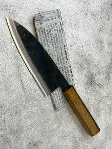 Tsukasa Shiro Kuro 165mm Deba - Shirogami Steel - Oak Octagnon Handle