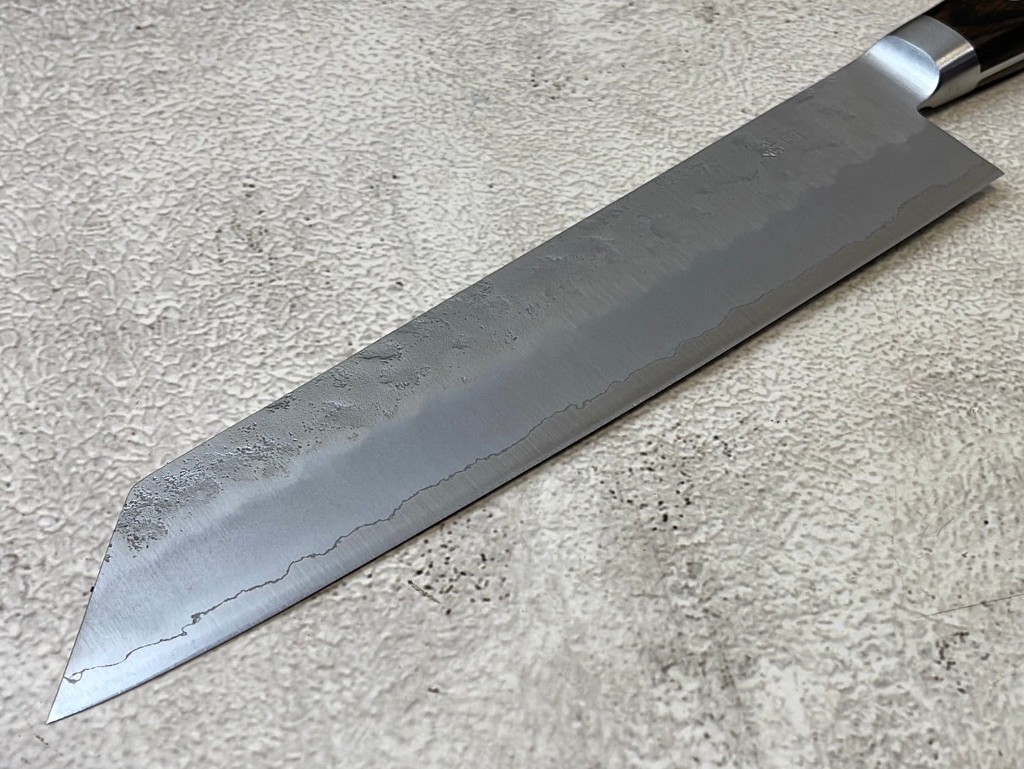 Tsunehisa G3 Nashiji Brown Kiritsuke 210mm - Made in Japan 🇯🇵 With bolster