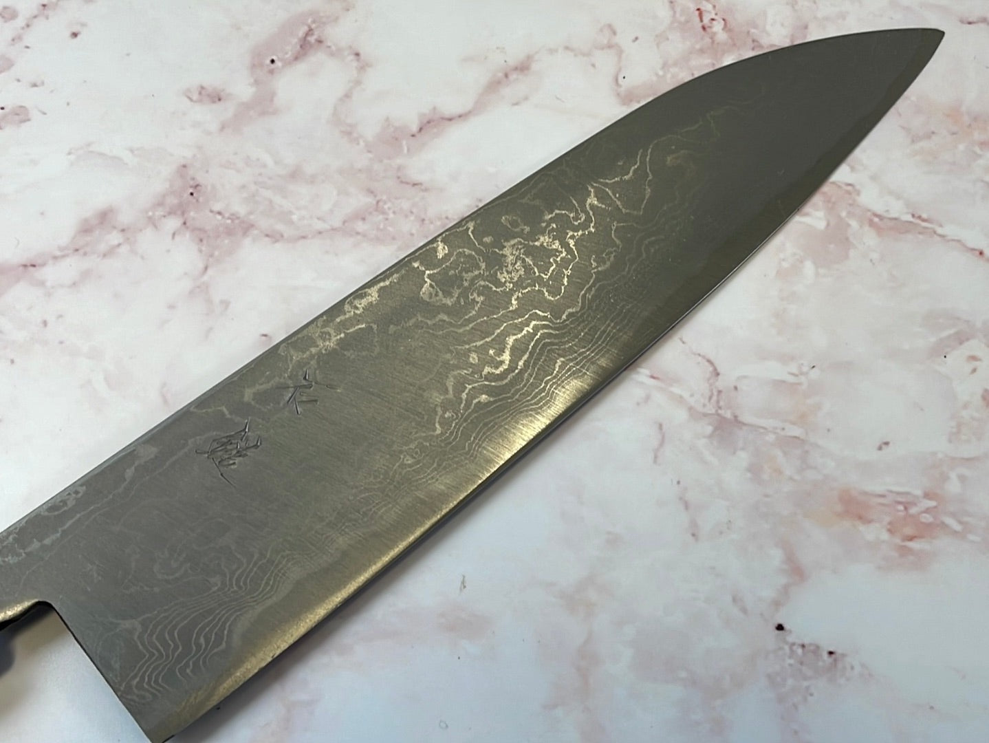 Yoshimune Gyuto 210 mm (8.3 in) Aogami (Blue) #2 Damascus (33 layers) Double-Bevel
