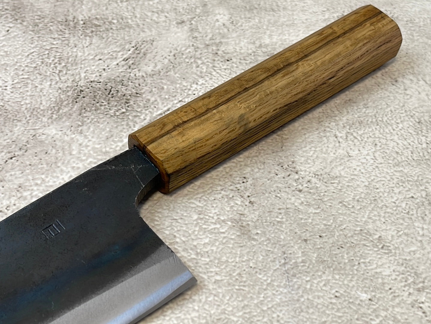 Tsukasa Shiro Kuro 180mm Deba - Shirogami Steel - Oak Octagnon Handle
