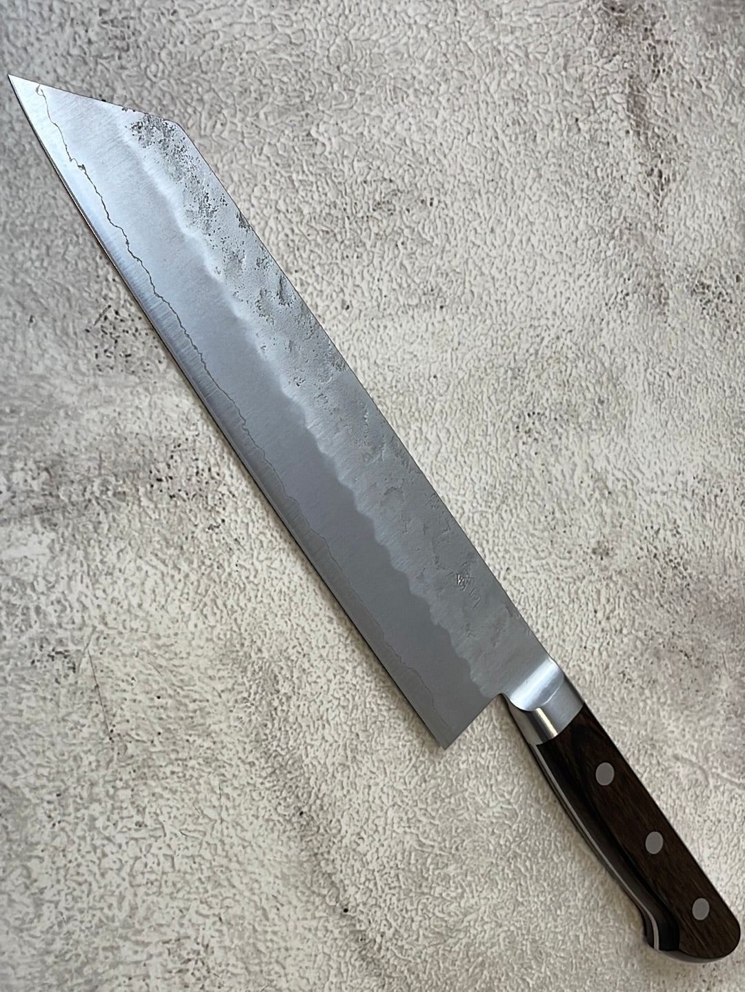 Tsunehisa G3 Nashiji Brown Kiritsuke 210mm - Made in Japan 🇯🇵 With bolster