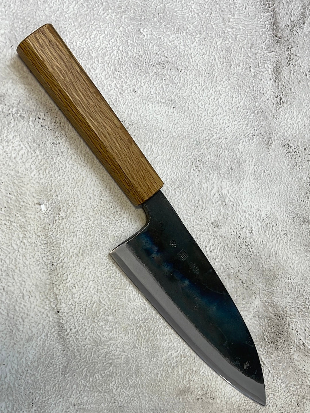 Tsukasa Shiro Kuro 165mm Deba - Shirogami Steel - Oak Octagnon Handle