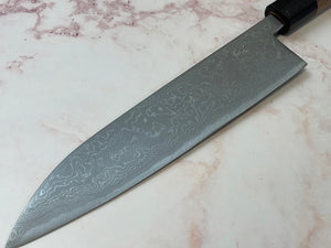 Yoshimune Gyuto 210 mm (8.3 in) Aogami (Blue) #2 Damascus (33 layers) Double-Bevel