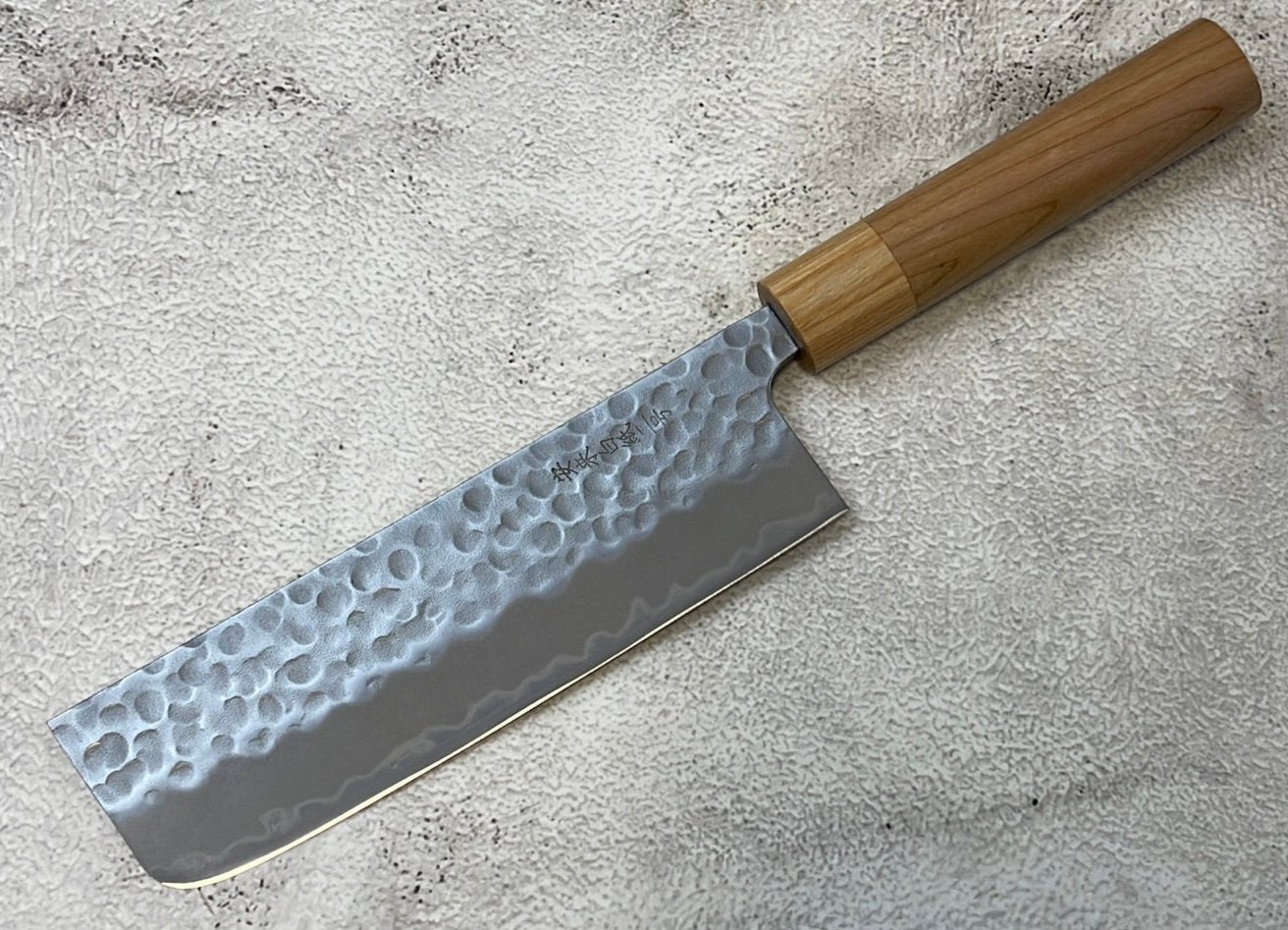 Tsunehisa Shiro White Steel & Stainless Clad Nakiri Knife 165mm l- Made in Japan 🇯🇵