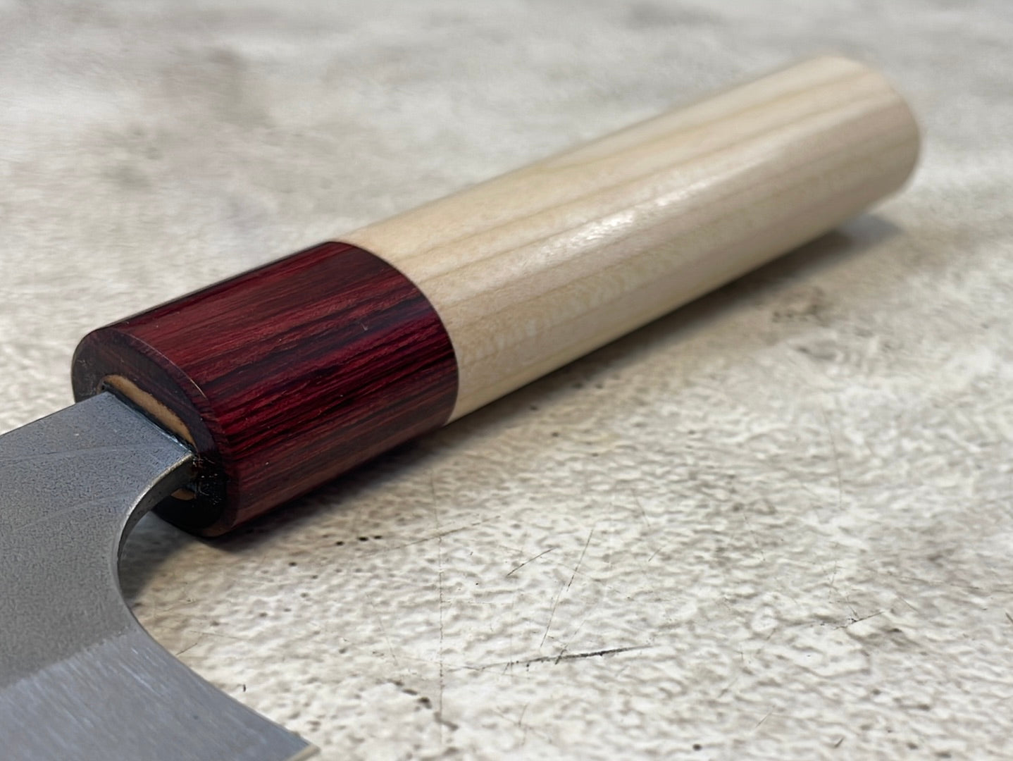 MASAKAGE YUKI Gyuto 210mm Oval Magnolia wood with Red Pakka wood
