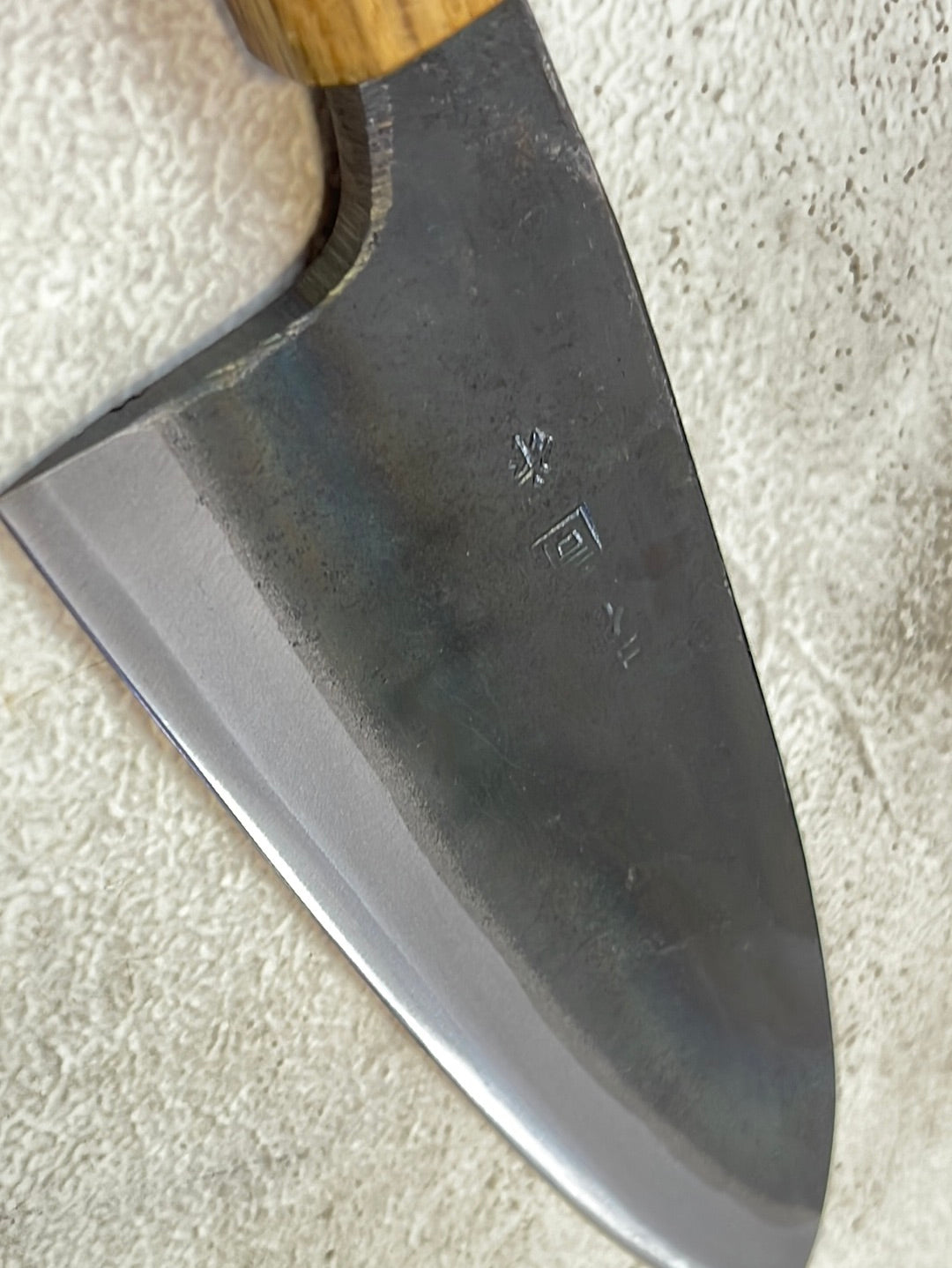 Tsukasa Shiro Kuro 180mm Deba - Shirogami Steel - Oak Octagnon Handle