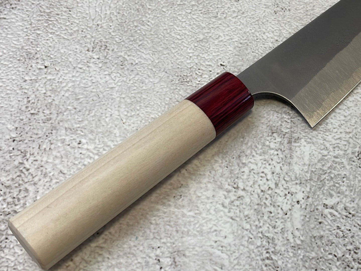 MASAKAGE YUKI Gyuto 210mm Oval Magnolia wood with Red Pakka wood