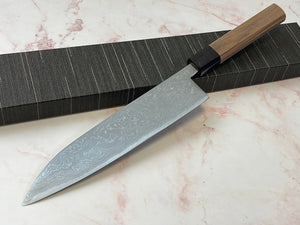 Yoshimune Gyuto 210 mm (8.3 in) Aogami (Blue) #2 Damascus (33 layers) Double-Bevel