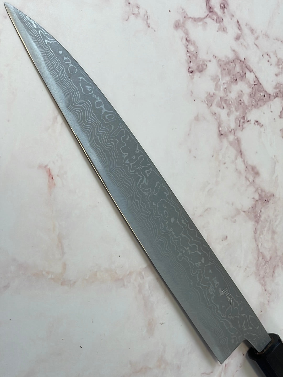 Yoshimune Yanagiba 210 mm(8.3 in) Aogami(Blue) No.2 Damascus (33 layers) Double-Bevel