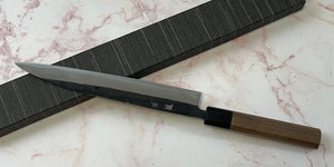 Yoshimune Yanagiba Kurouchi 210 mm (8.3 in) Aogami (Blue) #2 Double-Bevel