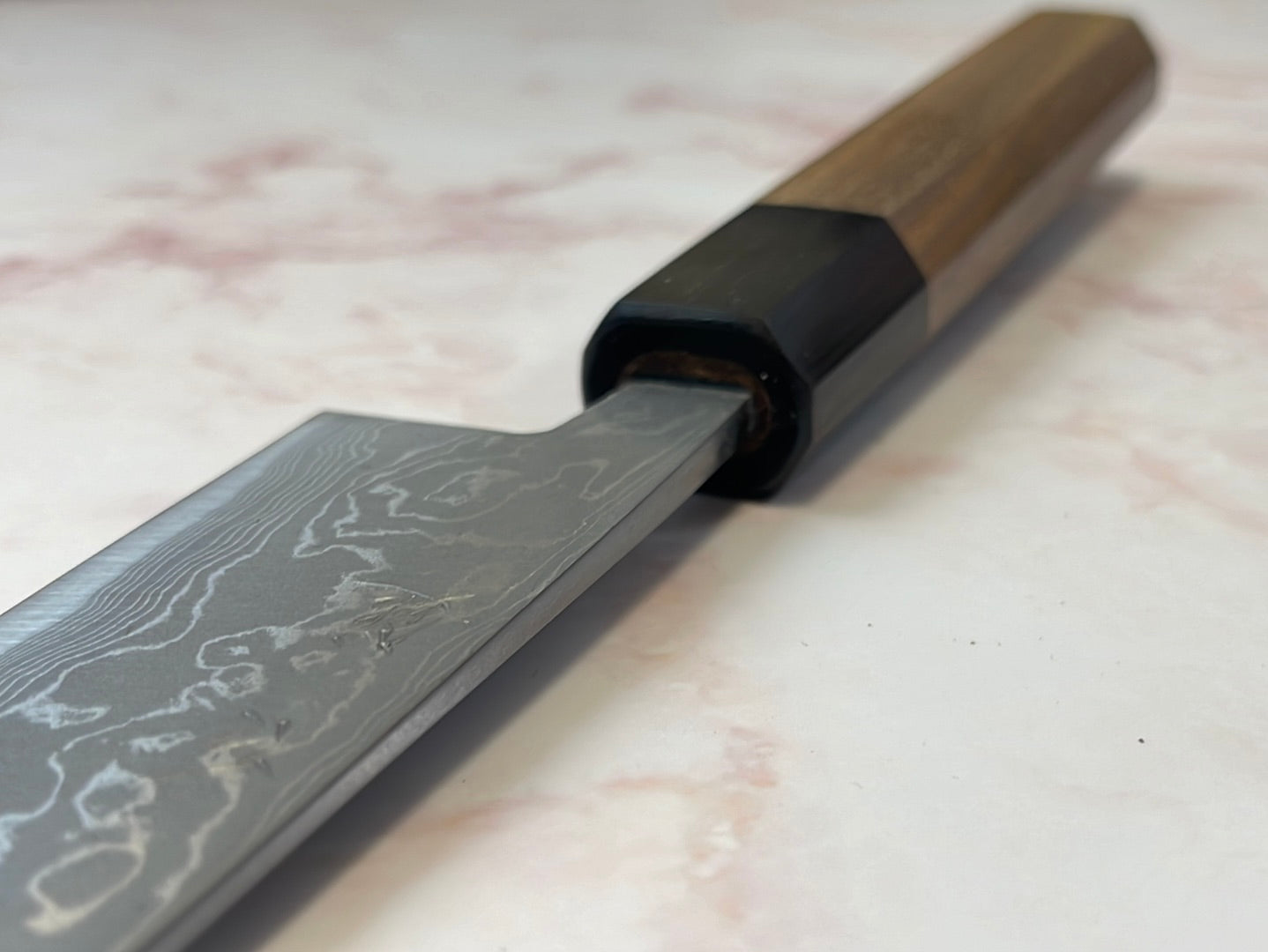 Yoshimune Yanagiba 210 mm(8.3 in) Aogami(Blue) No.2 Damascus (33 layers) Double-Bevel