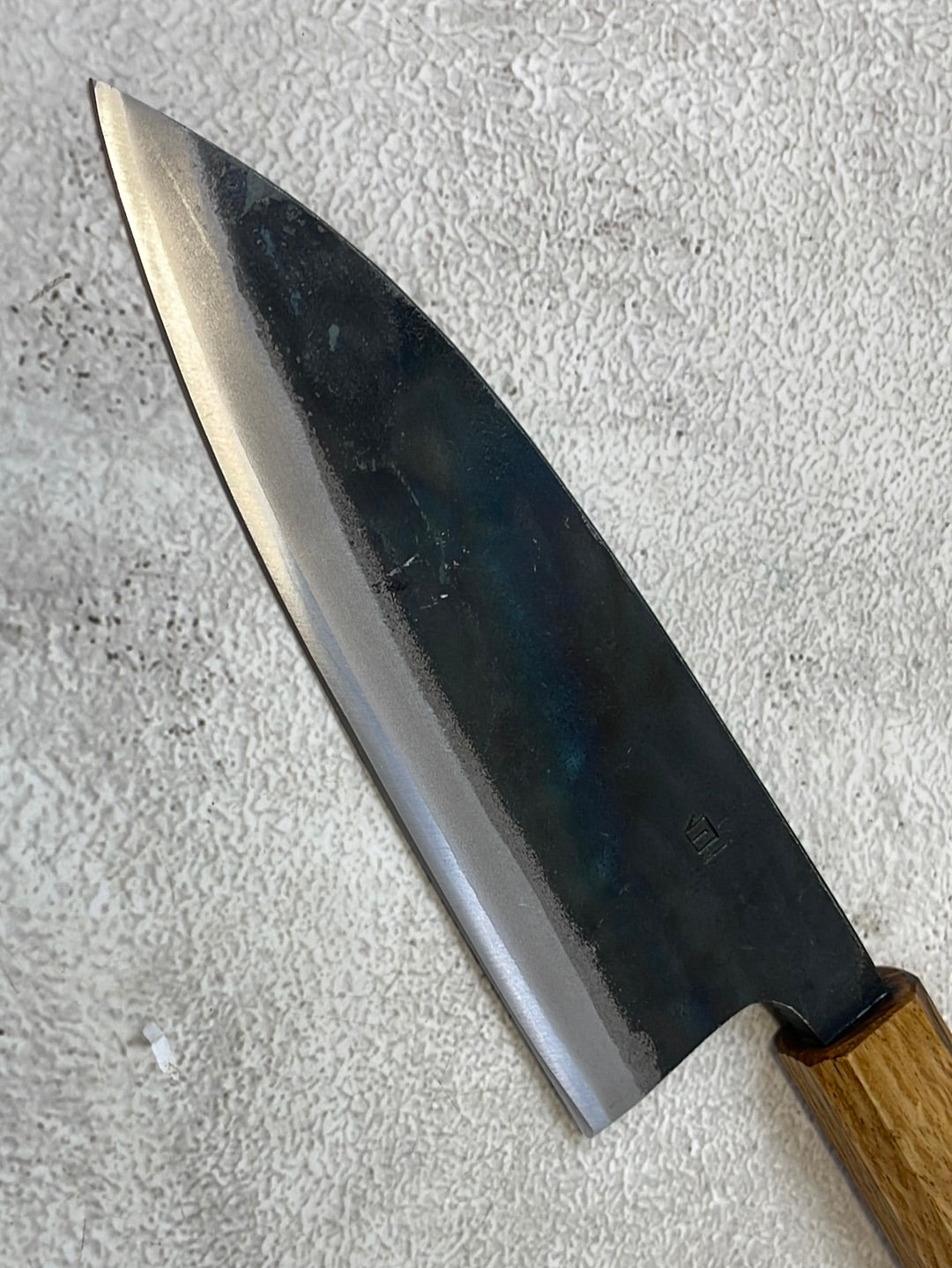 Tsukasa Shiro Kuro 165mm Deba - Shirogami Steel - Oak Octagnon Handle