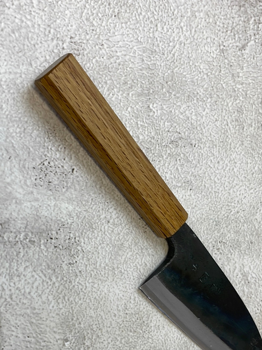 Tsukasa Shiro Kuro 135mm Deba - Shirogami Steel - Oak Octagnon Handle