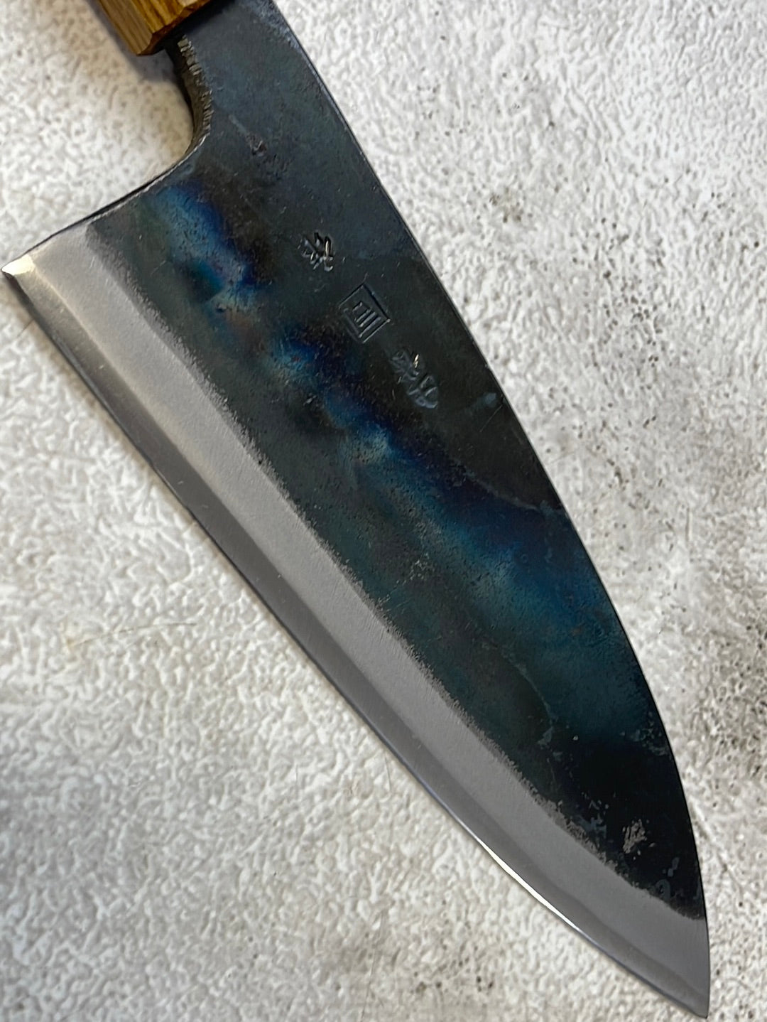 Tsukasa Shiro Kuro 165mm Deba - Shirogami Steel - Oak Octagnon Handle