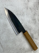 Load image into Gallery viewer, Tsukasa Shiro Kuro 135mm Deba - Shirogami Steel - Oak Octagnon Handle