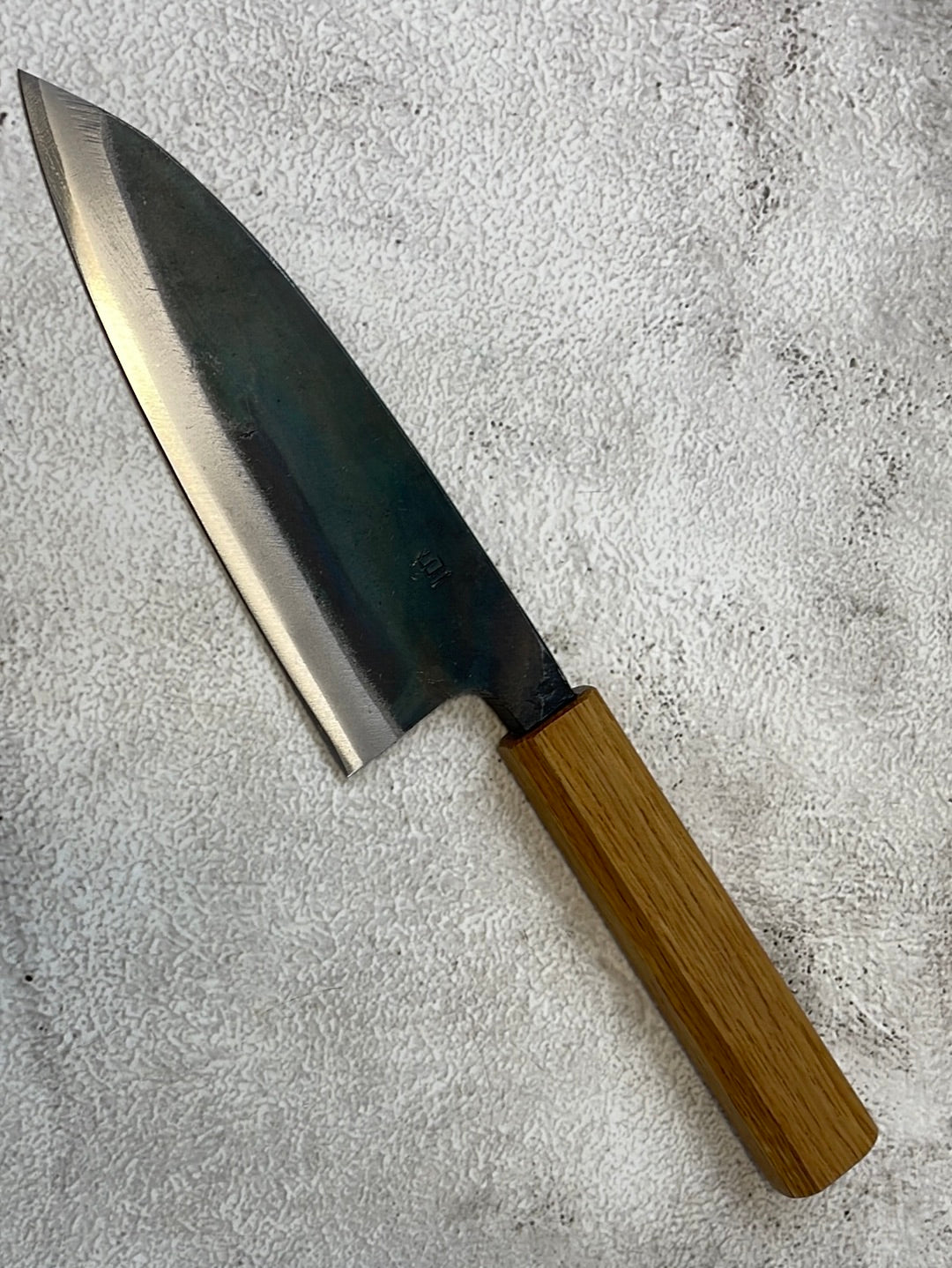 Tsukasa Shiro Kuro 150mm Deba - Shirogami Steel - Oak Octagnon Handle