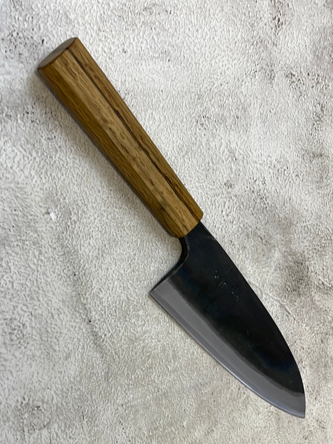 Tsukasa Shiro Kuro 180mm Deba - Shirogami Steel - Oak Octagnon Handle